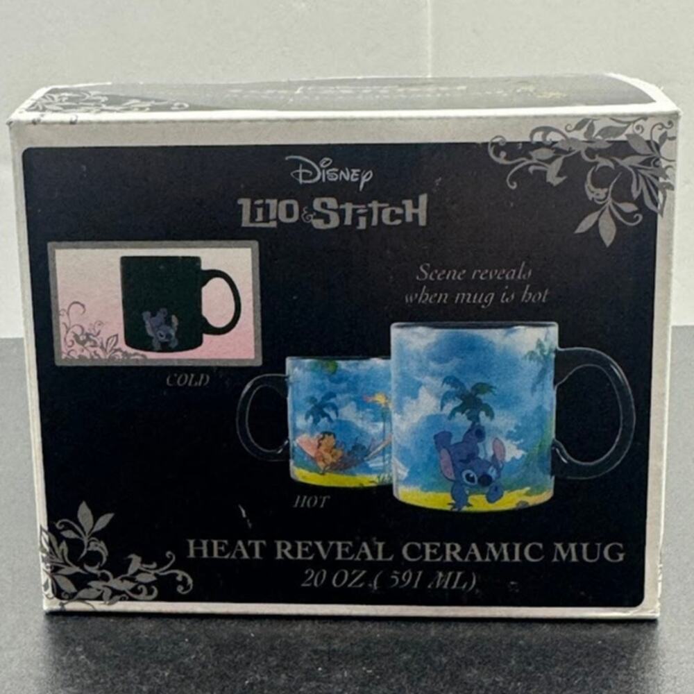 Silver Buffalo Lilo & Stitch Disney Heat Reval Ceramic Mug 20oz
